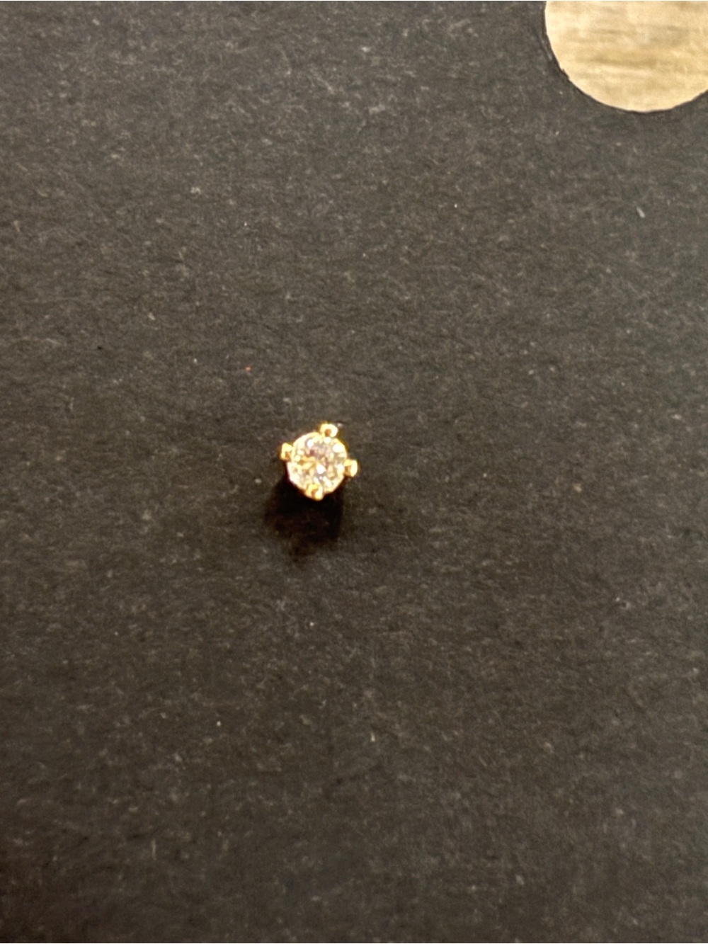 14k Gold Diamond Stud Earring - Single